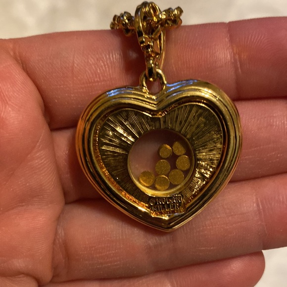 Vintage Nolan miller heart pendant necklace - Picture 3 of 7